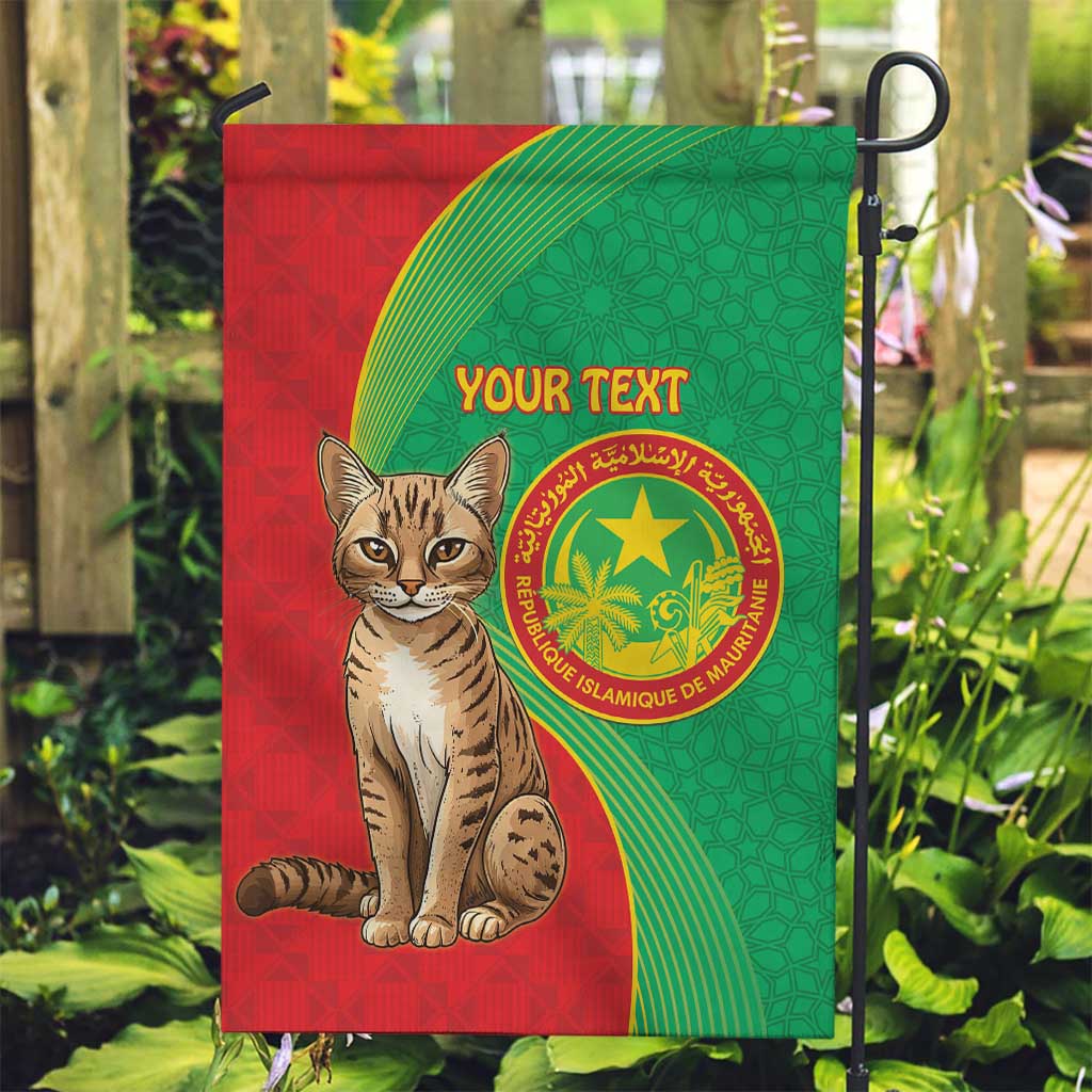 Personalised Mauritania Garden Flag African Wild Cat With Coat Of Arms - Wonder Print Shop