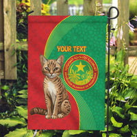 Personalised Mauritania Garden Flag African Wild Cat With Coat Of Arms - Wonder Print Shop