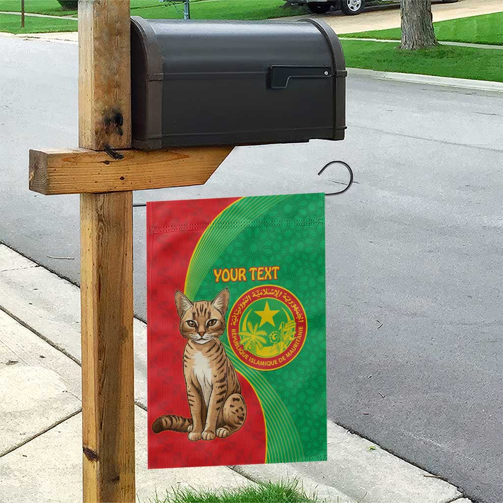 Personalised Mauritania Garden Flag African Wild Cat With Coat Of Arms - Wonder Print Shop