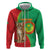 Personalised Mauritania Hoodie African Wild Cat With Coat Of Arms - Wonder Print Shop