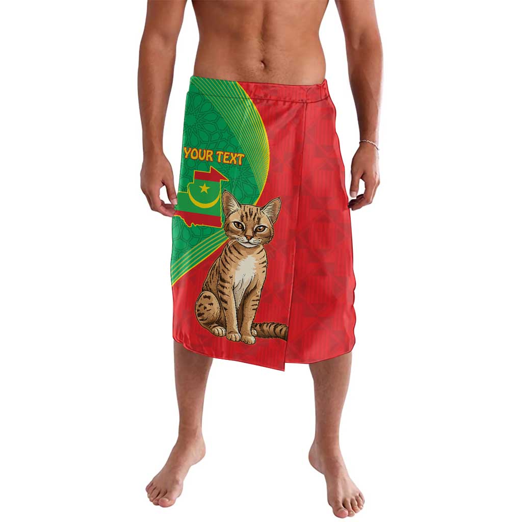 Personalised Mauritania Lavalava African Wild Cat With Coat Of Arms - Wonder Print Shop