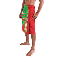 Personalised Mauritania Lavalava African Wild Cat With Coat Of Arms - Wonder Print Shop