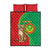 Personalised Mauritania Quilt Bed Set African Wild Cat With Coat Of Arms - Wonder Print Shop