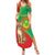 Personalised Mauritania Summer Maxi Dress African Wild Cat With Coat Of Arms - Wonder Print Shop