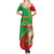 Personalised Mauritania Summer Maxi Dress African Wild Cat With Coat Of Arms - Wonder Print Shop