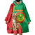Personalised Mauritania Wearable Blanket Hoodie African Wild Cat With Coat Of Arms - Wonder Print Shop