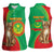 Personalised Mauritania Women Sleeveless Polo Shirt African Wild Cat With Coat Of Arms - Wonder Print Shop
