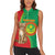 Personalised Mauritania Women Sleeveless Polo Shirt African Wild Cat With Coat Of Arms - Wonder Print Shop