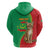 Personalised Mauritania Zip Hoodie African Wild Cat With Coat Of Arms - Wonder Print Shop