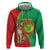 Personalised Mauritania Zip Hoodie African Wild Cat With Coat Of Arms - Wonder Print Shop