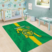 Custom Mauritania Football Area Rug Go Al-Murabitun - Wonder Print Shop