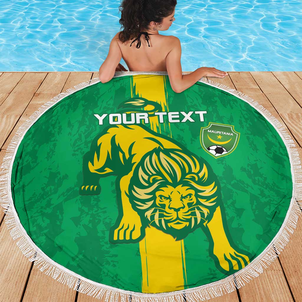 Custom Mauritania Football Beach Blanket Go Al-Murabitun - Wonder Print Shop
