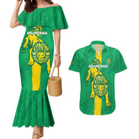 Custom Mauritania Football Couples Matching Mermaid Dress and Hawaiian Shirt Go Al-Murabitun