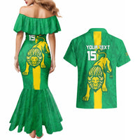 Custom Mauritania Football Couples Matching Mermaid Dress and Hawaiian Shirt Go Al-Murabitun