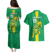 Custom Mauritania Football Couples Matching Puletasi and Hawaiian Shirt Go Al-Murabitun