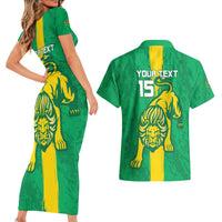 Custom Mauritania Football Couples Matching Short Sleeve Bodycon Dress and Hawaiian Shirt Go Al-Murabitun