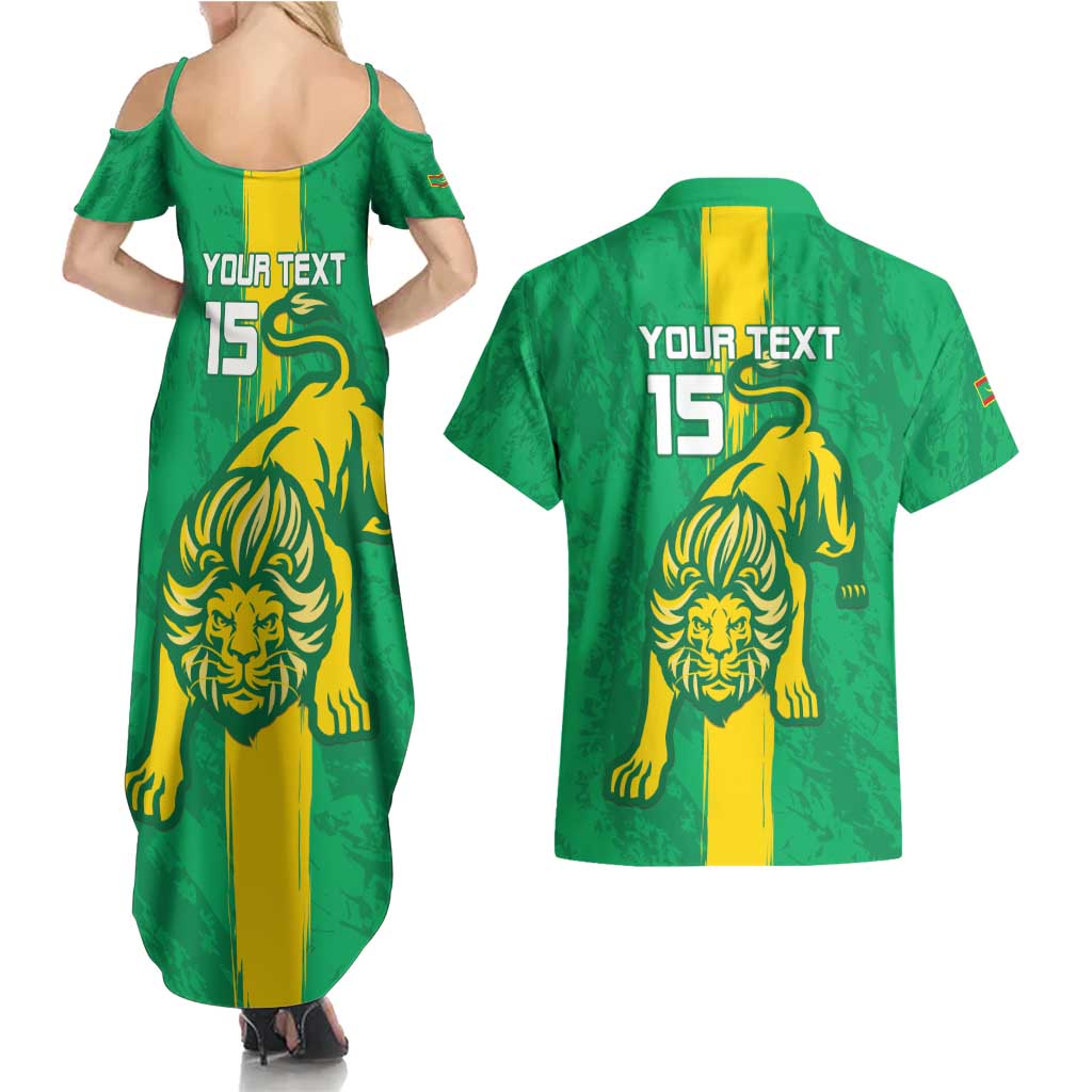 Custom Mauritania Football Couples Matching Summer Maxi Dress and Hawaiian Shirt Go Al-Murabitun