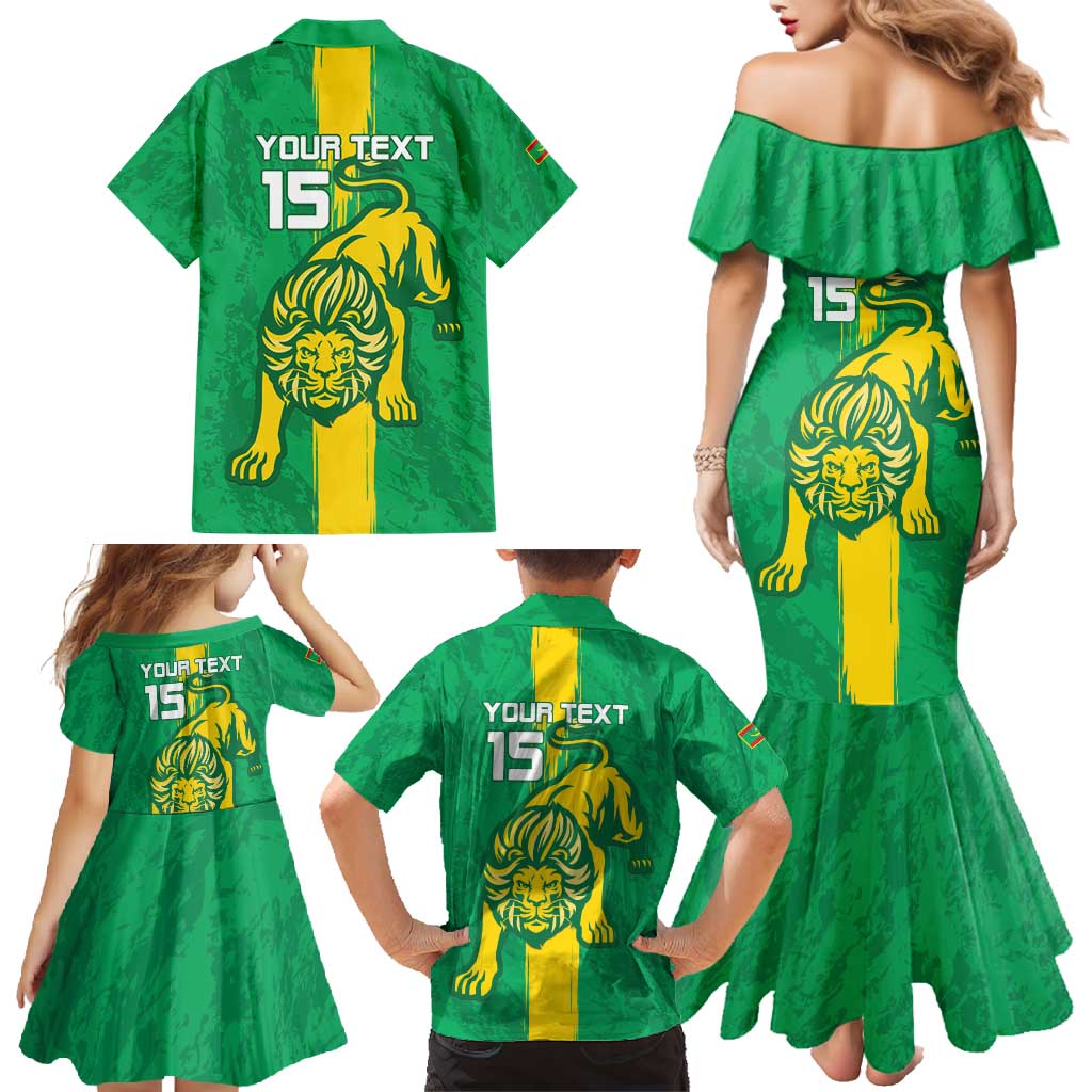 Custom Mauritania Football Family Matching Mermaid Dress and Hawaiian Shirt Go Al-Murabitun - Wonder Print Shop