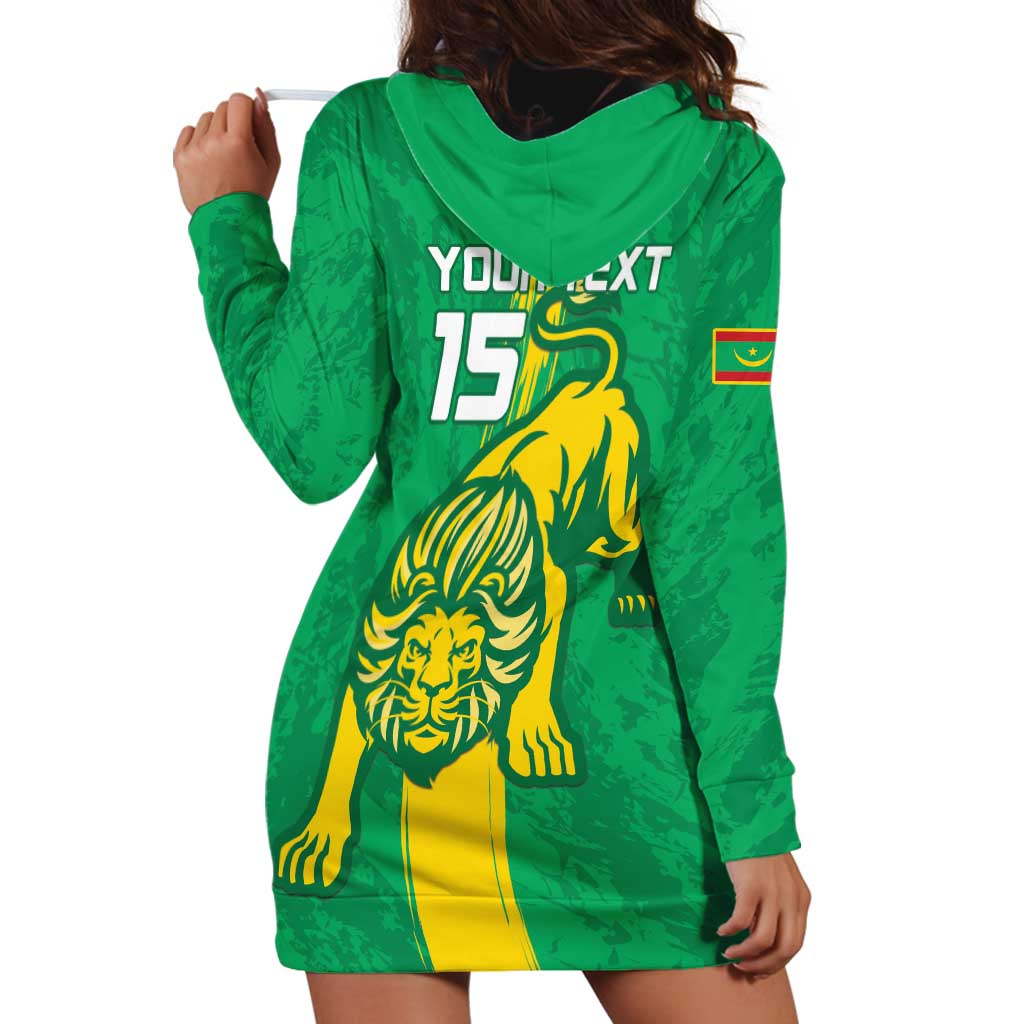 Custom Mauritania Football Hoodie Dress Go Al-Murabitun - Wonder Print Shop