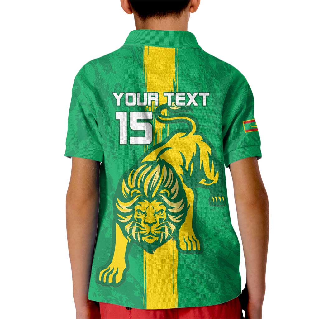 Custom Mauritania Football Kid Polo Shirt Go Al-Murabitun - Wonder Print Shop
