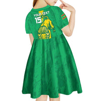 Custom Mauritania Football Kid Short Sleeve Dress Go Al-Murabitun - Wonder Print Shop