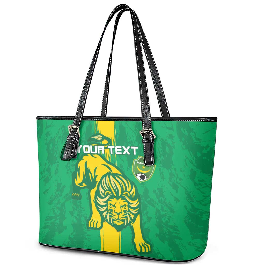 Custom Mauritania Football Leather Tote Bag Go Al-Murabitun