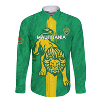 Custom Mauritania Football Long Sleeve Button Shirt Go Al-Murabitun