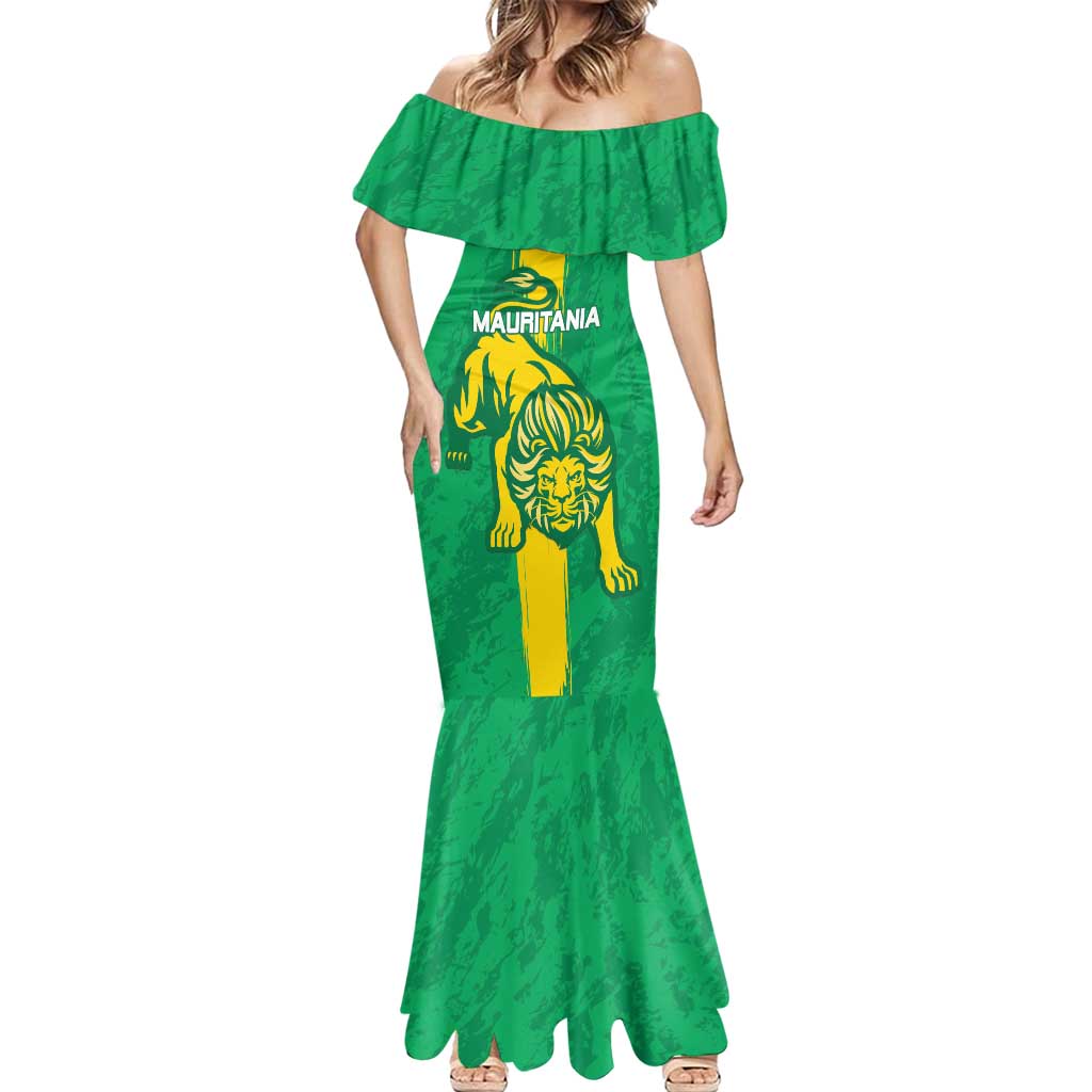 Custom Mauritania Football Mermaid Dress Go Al-Murabitun - Wonder Print Shop