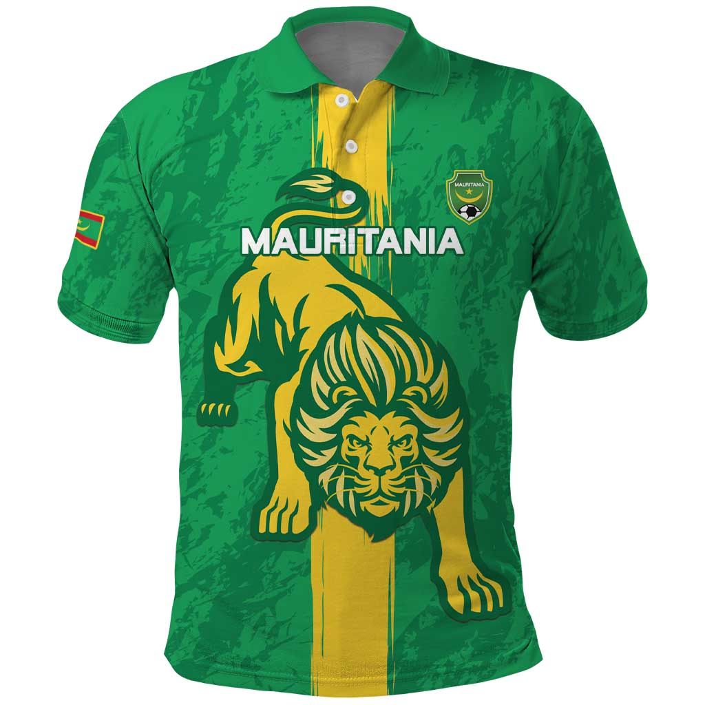 Custom Mauritania Football Polo Shirt Go Al-Murabitun - Wonder Print Shop