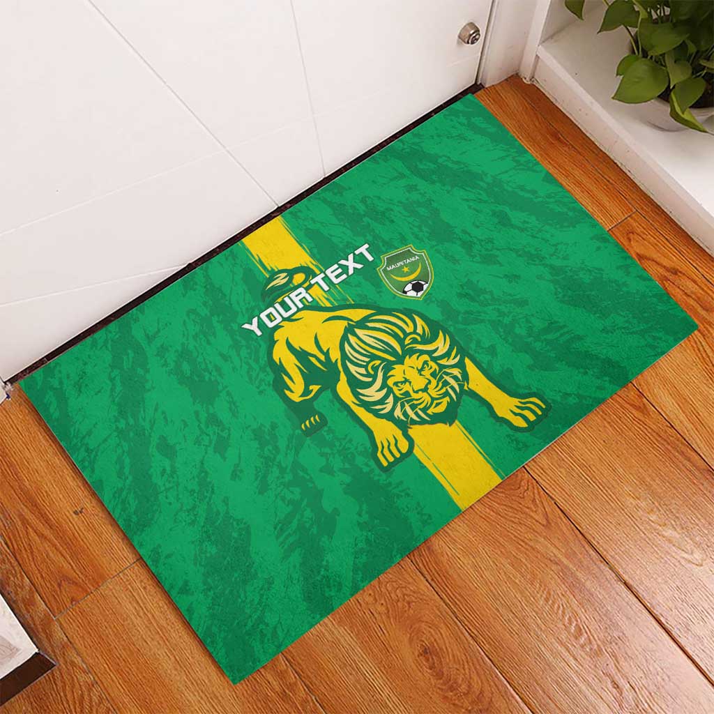 Custom Mauritania Football Rubber Doormat Go Al-Murabitun - Wonder Print Shop