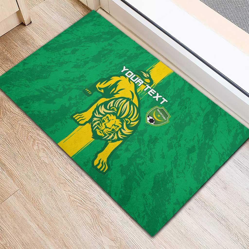 Custom Mauritania Football Rubber Doormat Go Al-Murabitun - Wonder Print Shop