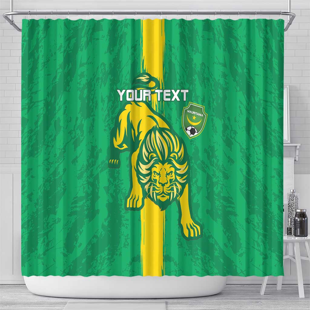 Custom Mauritania Football Shower Curtain Go Al-Murabitun - Wonder Print Shop