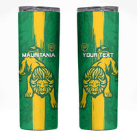 Custom Mauritania Football Skinny Tumbler Go Al-Murabitun - Wonder Print Shop