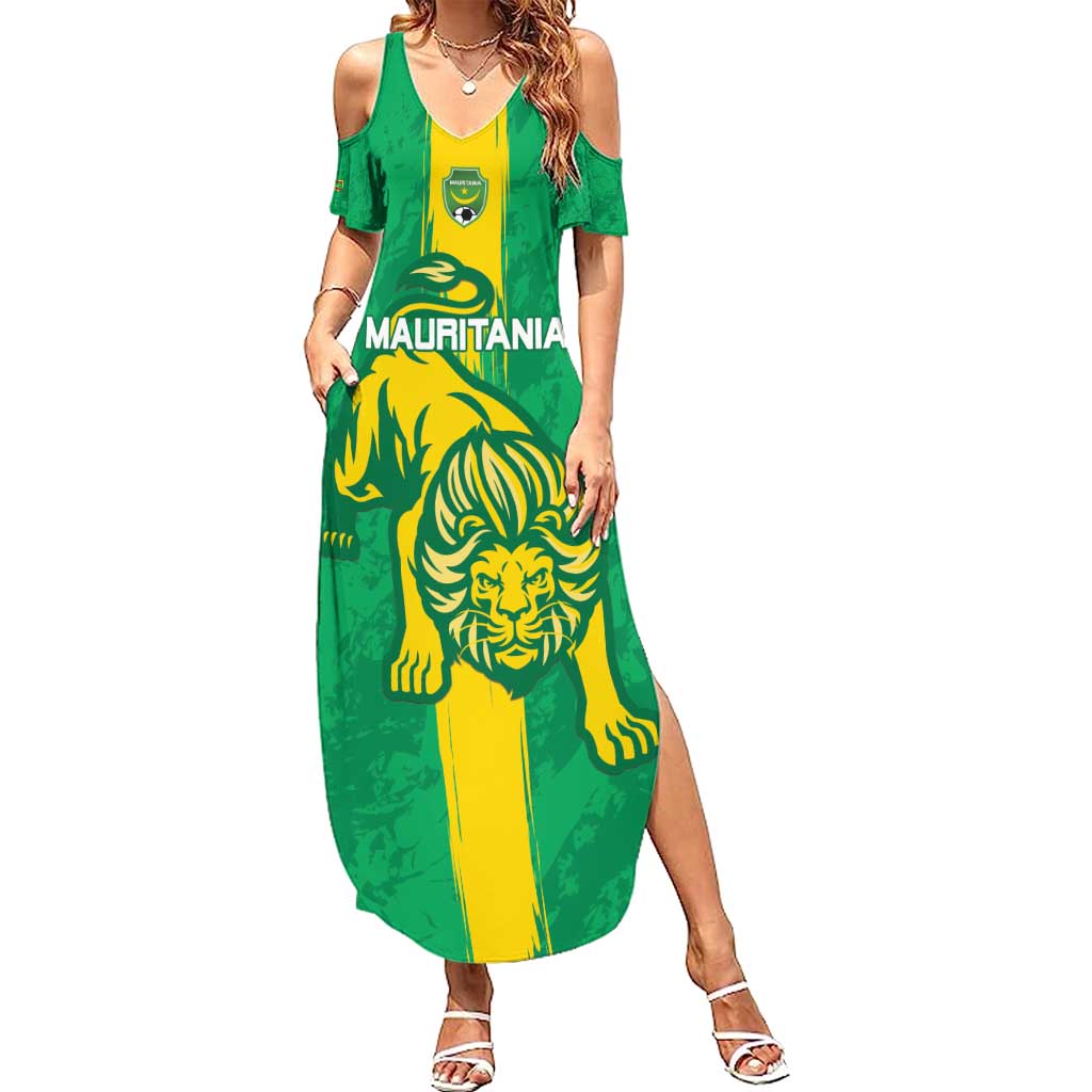 Custom Mauritania Football Summer Maxi Dress Go Al-Murabitun - Wonder Print Shop