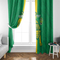 Custom Mauritania Football Window Curtain Go Al-Murabitun - Wonder Print Shop