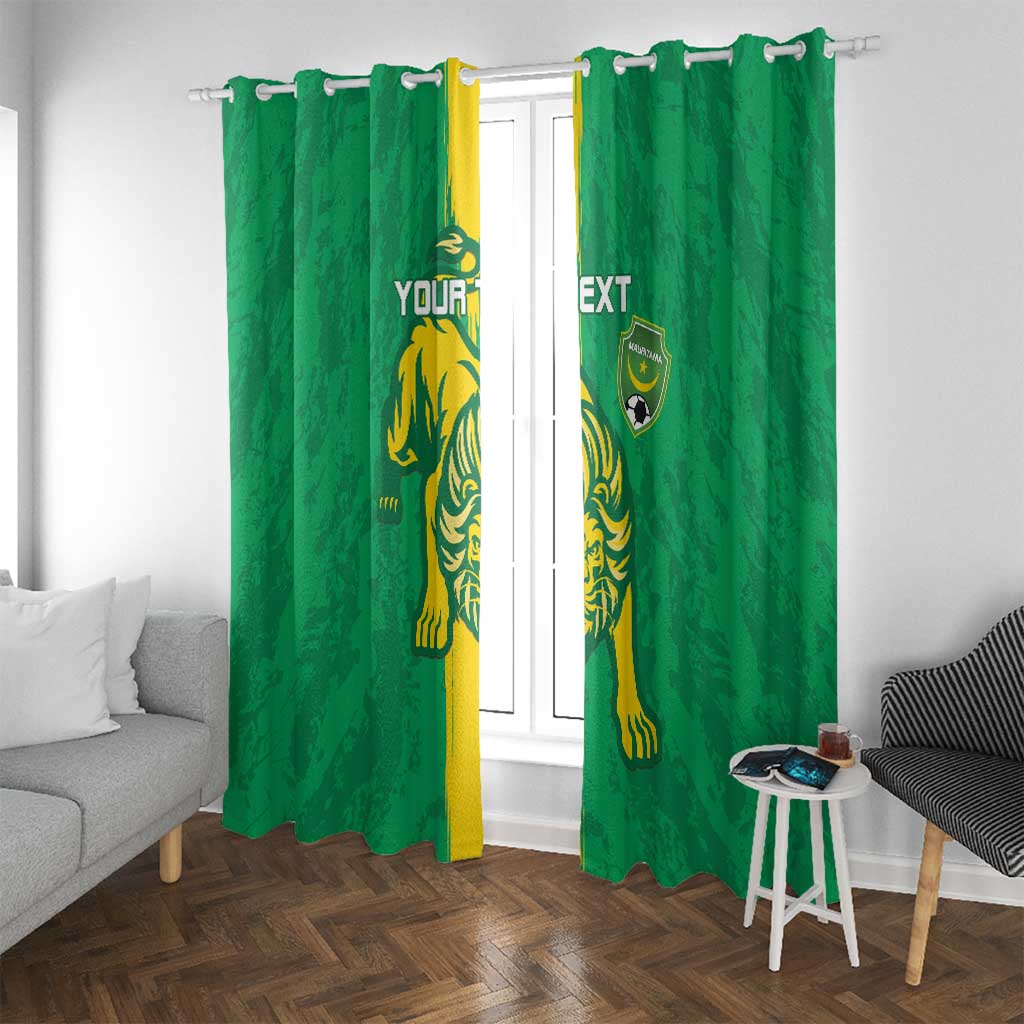 Custom Mauritania Football Window Curtain Go Al-Murabitun - Wonder Print Shop
