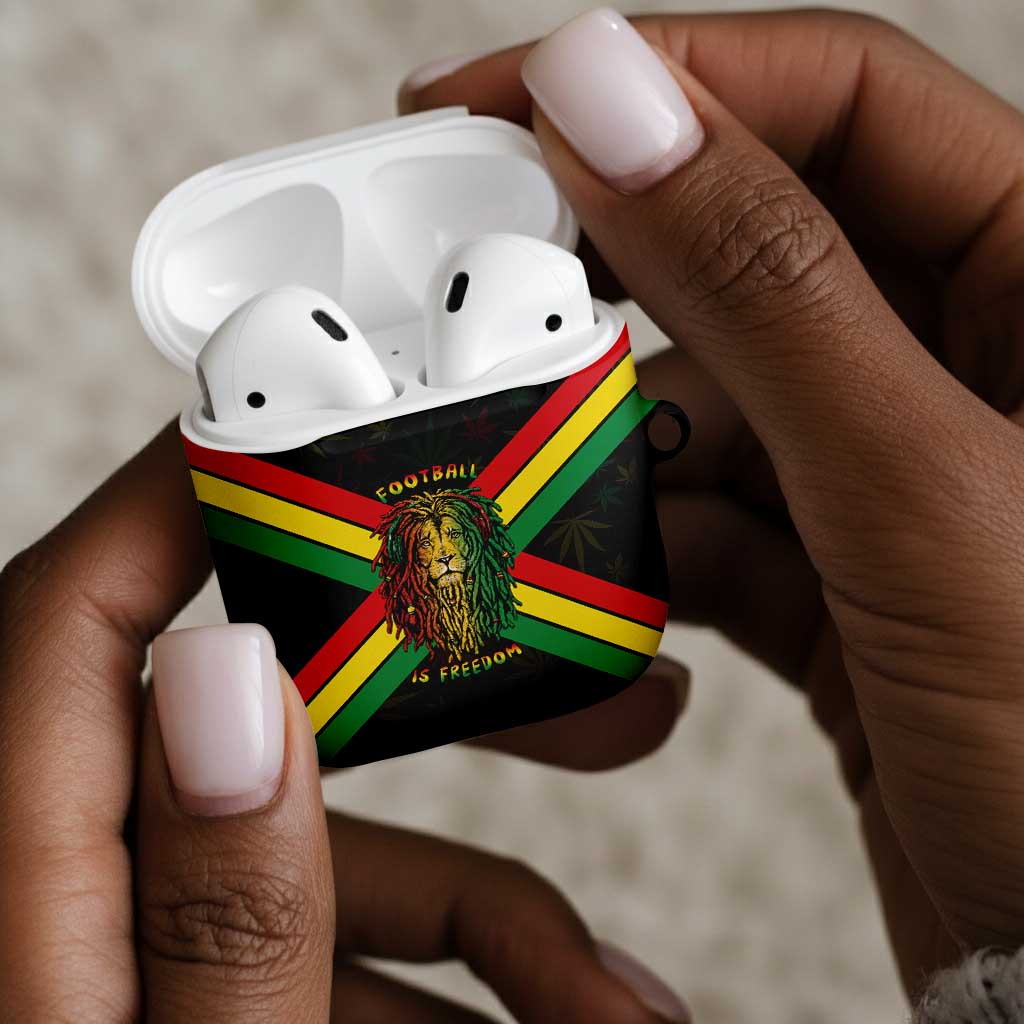 Legend Reggae Marley Football AirPods Case Rasta Lion
