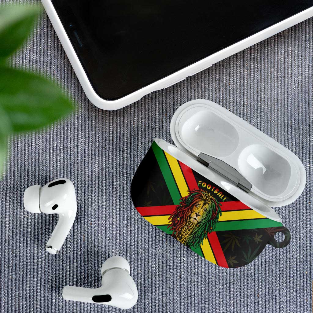 Legend Reggae Marley Football AirPods Case Rasta Lion