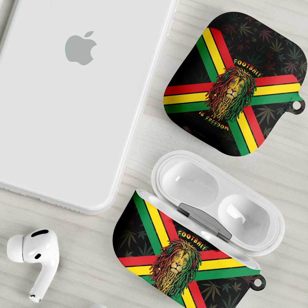 Legend Reggae Marley Football AirPods Case Rasta Lion