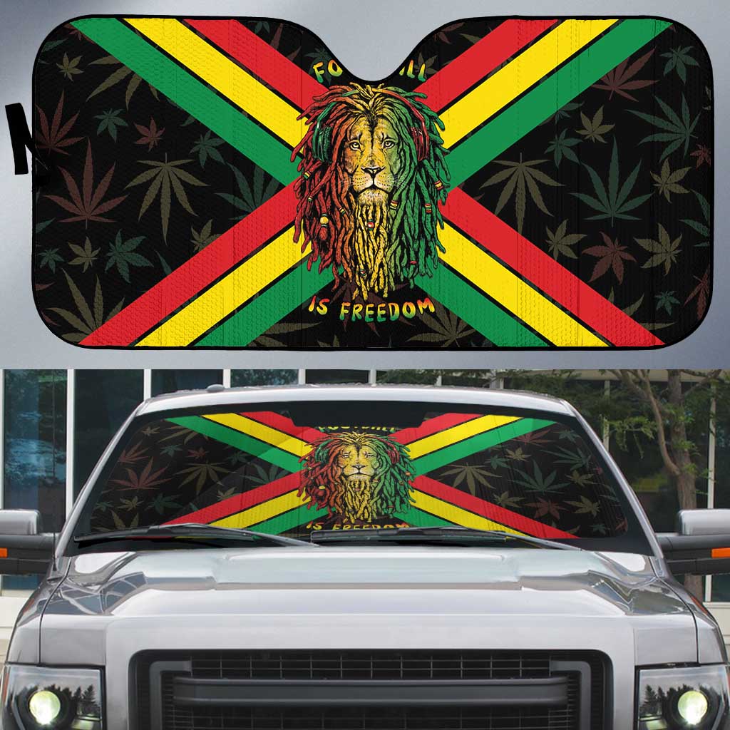 Legend Reggae Marley Football Auto Sun Shade Rasta Lion