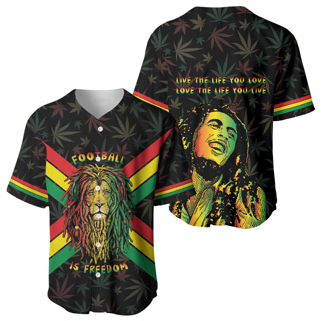 Legend Reggae Marley Football Baseball Jersey Rasta Lion