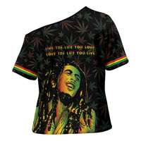 Legend Reggae Marley Football Cross Shoulder Shirt Rasta Lion