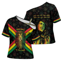 Legend Reggae Marley Football Cross Shoulder Shirt Rasta Lion