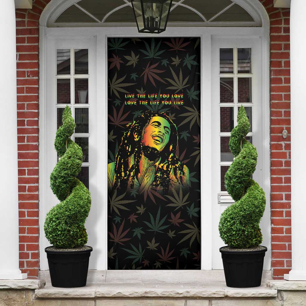 Legend Reggae Marley Football Door Cover Rasta Lion