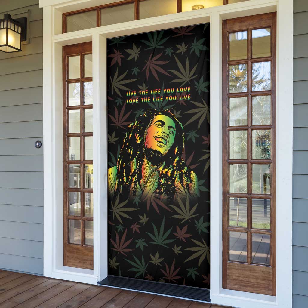 Legend Reggae Marley Football Door Cover Rasta Lion