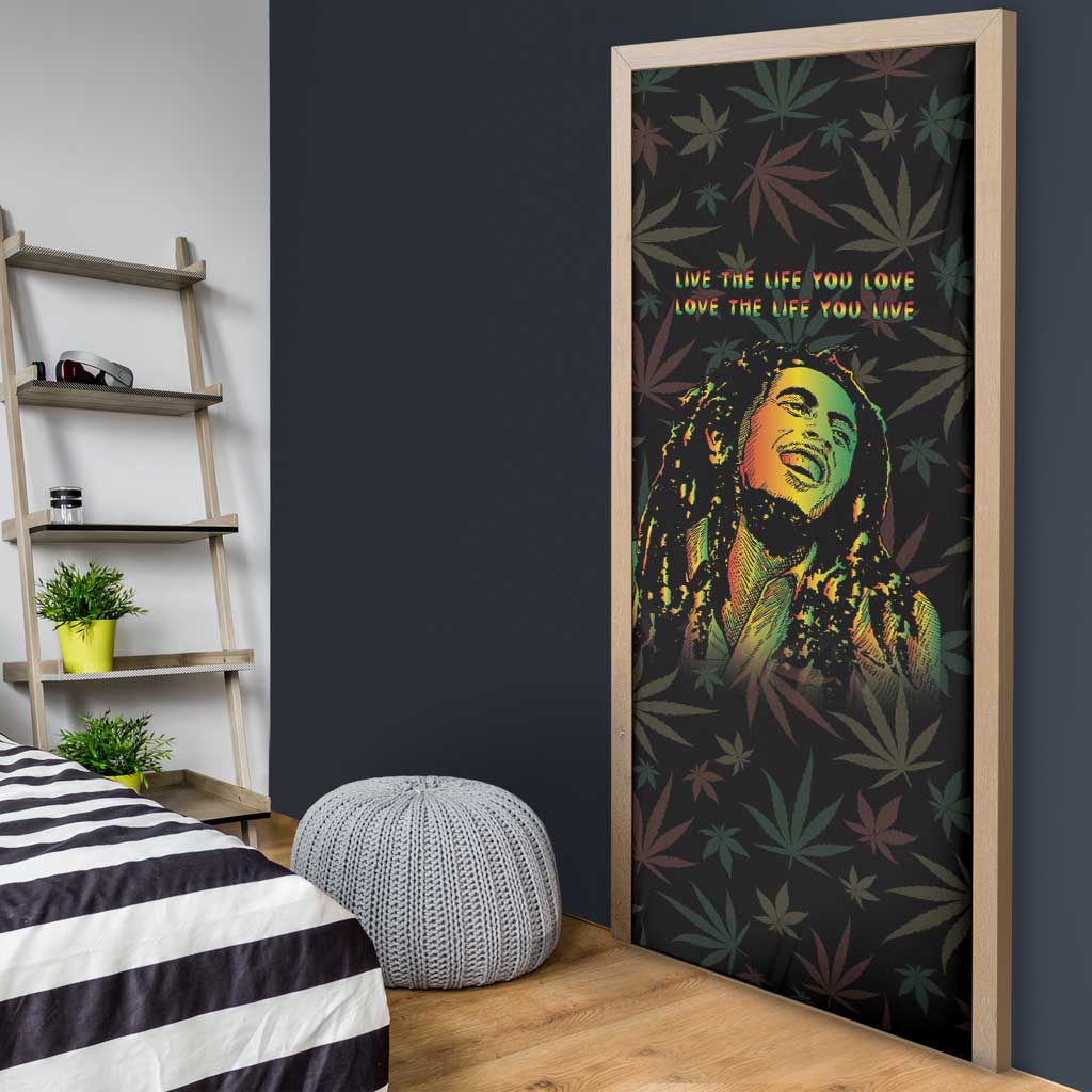 Legend Reggae Marley Football Door Cover Rasta Lion