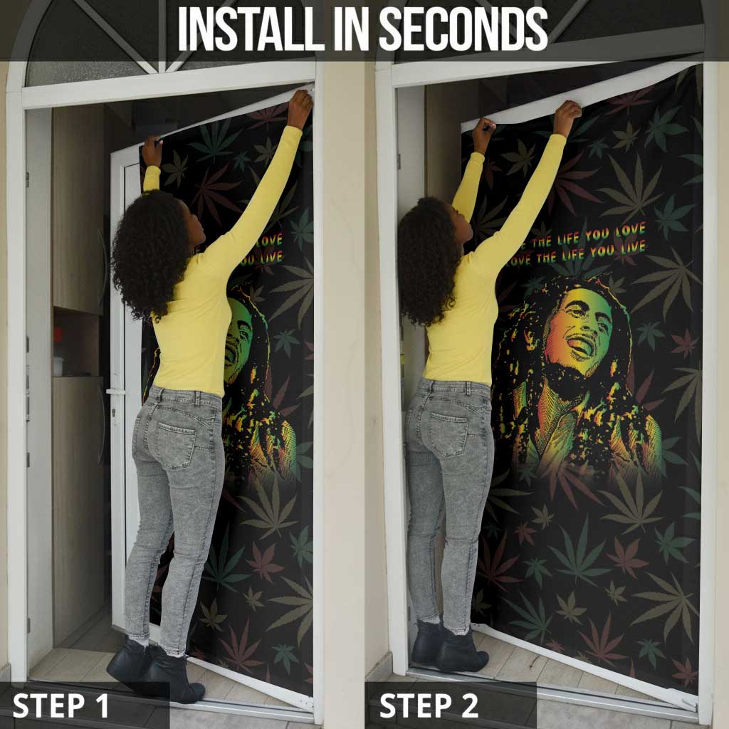 Legend Reggae Marley Football Door Cover Rasta Lion