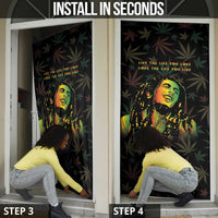 Legend Reggae Marley Football Door Cover Rasta Lion