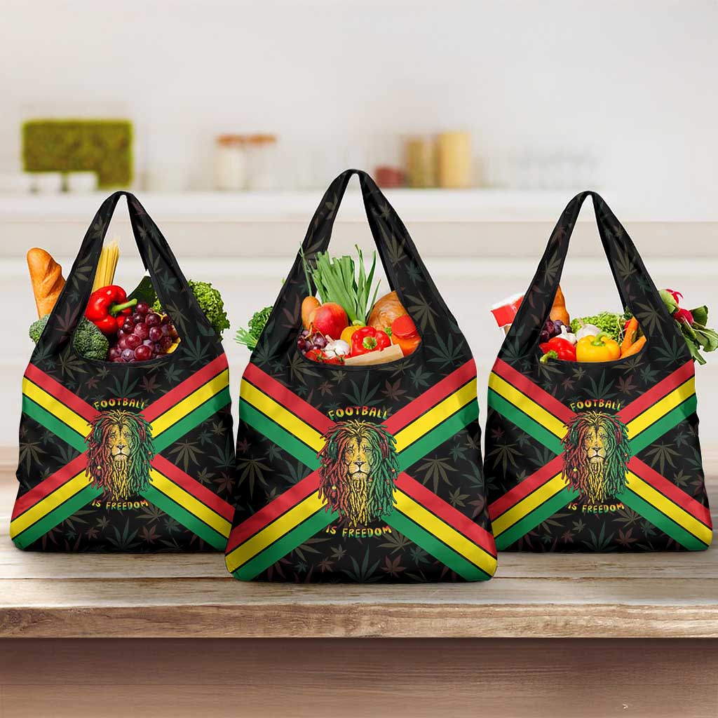 Legend Reggae Marley Football Grocery Bag Rasta Lion