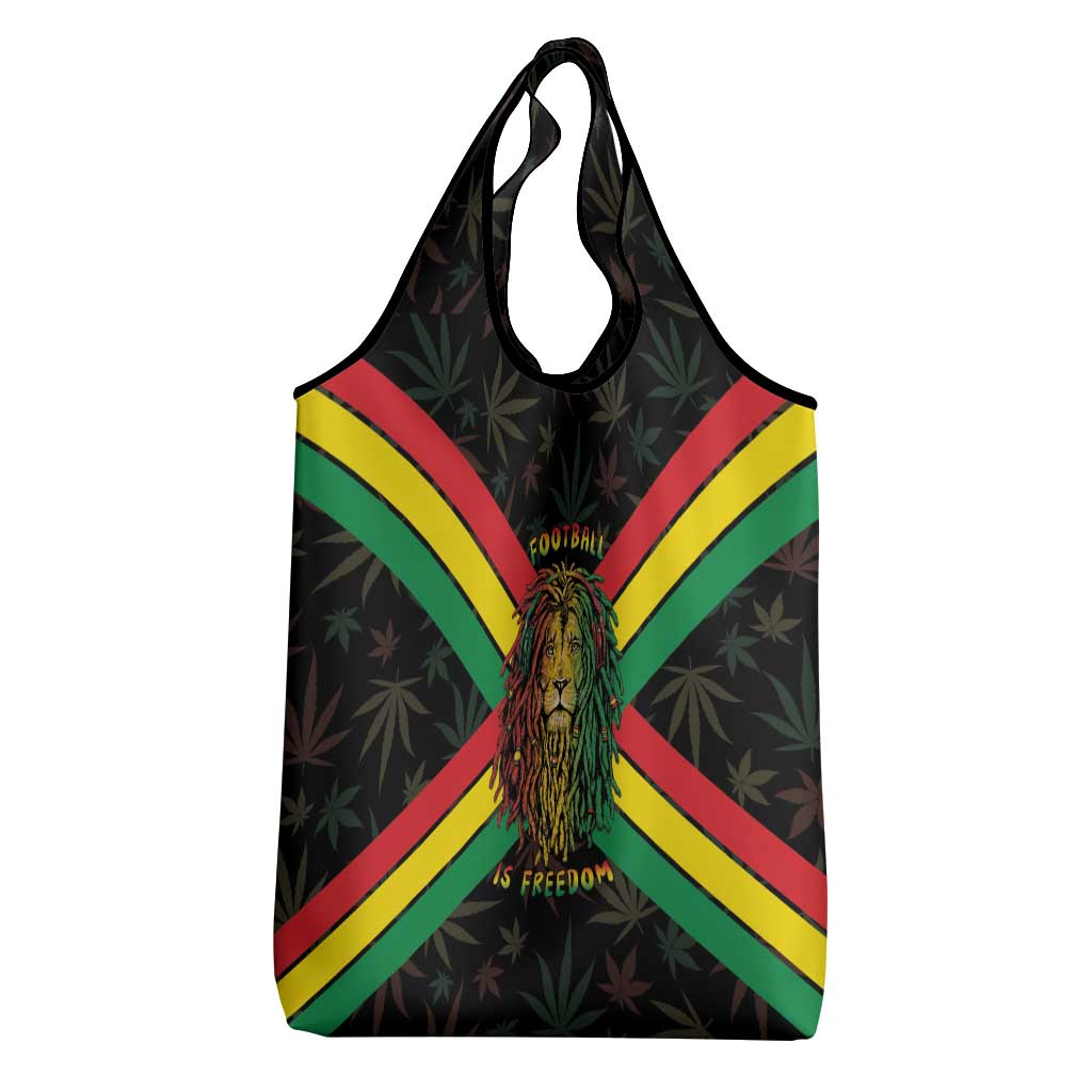 Legend Reggae Marley Football Grocery Bag Rasta Lion